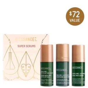 NIB Biossance Super Serums 3-Piece Set